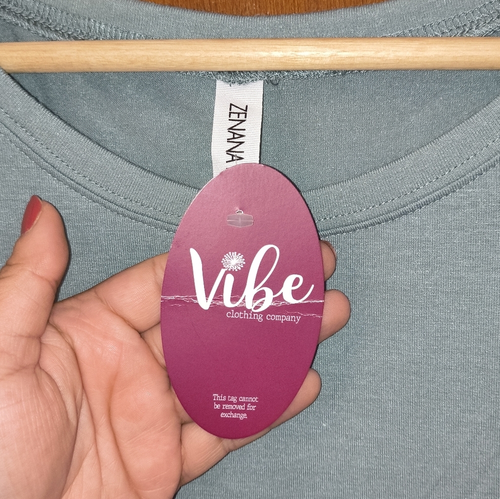 Zenana Premium Sky Blue Long Sleeve Top - Picture 3 of 4